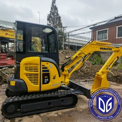 کاربر دوستانه PC35 استفاده شده خزنده حفاری نود و پنج جدید مینی Komatsu حفاری 3.5t