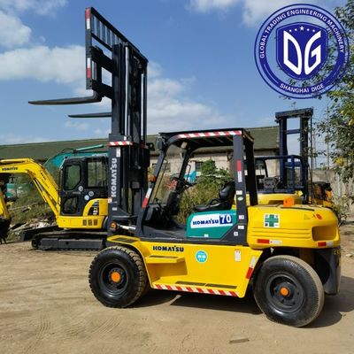 7 تن استفاده شده Komatsu فورک لیفت موتور مکانیکی سبک