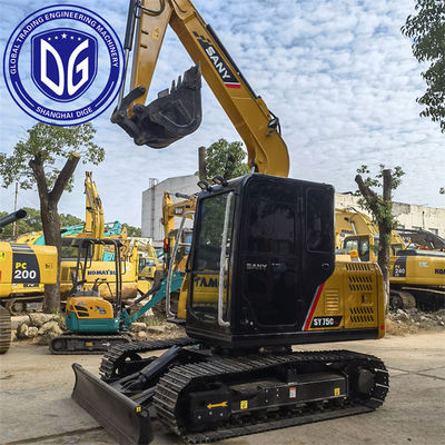 Sy75 7.5 تن استفاده شده SANY Excavator با قابلیت نفوذ بهتر به خاک