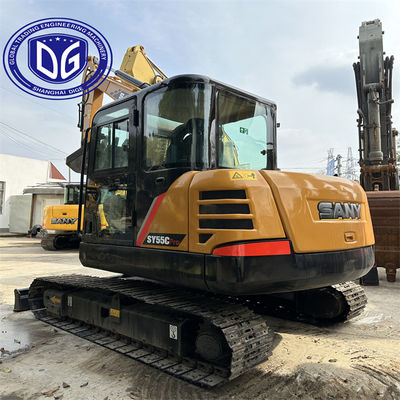 Sy55 5.5 تن Sany Excavator استفاده شده کنترل دقیق بر روی حفاری