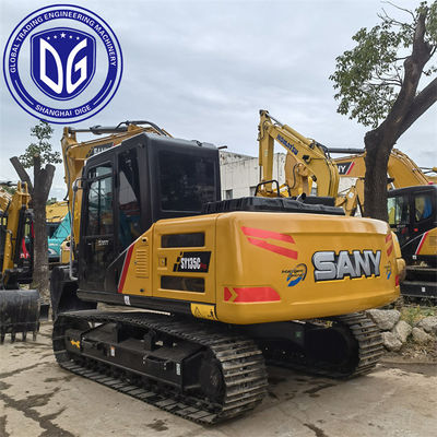 Sy135 13.5 تن استفاده شده SANY حفاری با ظرفیت خنک کننده افزایش یافته
