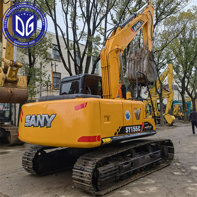 Sany SY155 15.5T استفاده شده Excavator خزنده کارآمد و سیستم قدرت صرفه جویی در انرژی