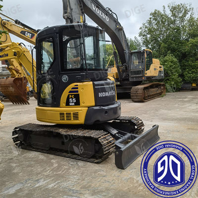کاوشگر هیدرولیک Komatsu PC55 مدل موتور 4D88E-6 و ساخت ماندگار برای کار سنگین