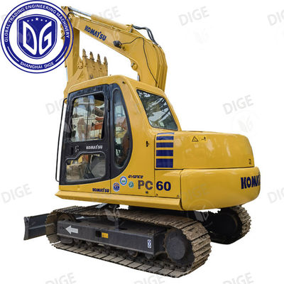 منشأ ژاپن PC60 استفاده شده Komatsu Excavator PC60 Excavator دست دوم Komatsu Excavator PC60