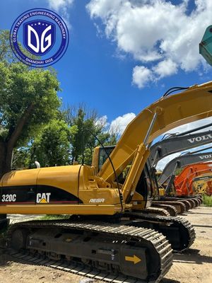 موتور چرخش بالا 320C استفاده شده Caterpillar 20t Excavator با سیستم هیدرولیکی خوب