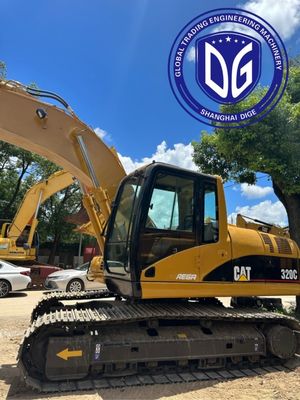 موتور چرخش بالا 320C استفاده شده Caterpillar 20t Excavator با سیستم هیدرولیکی خوب