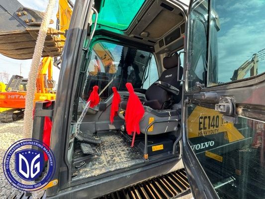 Ec140 14 تن حفاری ولوو استفاده شده با سیستم فن خنک کننده کارآمد