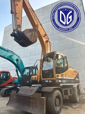 فوق العاده با دوام R210w-9 21t استفاده شده Hyundai Excavator با عملکرد کارآمد