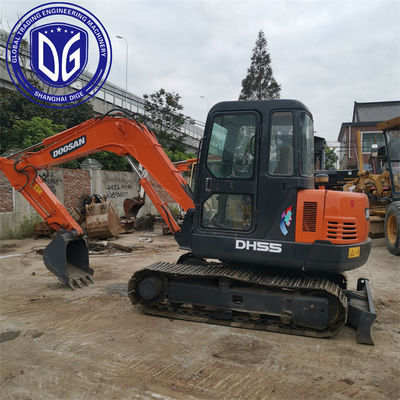 کاربری دوستانه DH55 استفاده شده Doosan Excavator 5.5t حرفه ای نگهداری