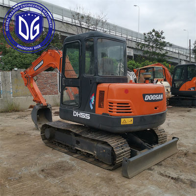 کاربری دوستانه DH55 استفاده شده Doosan Excavator 5.5t حرفه ای نگهداری