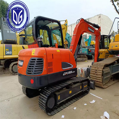 DX60E-9C بهینه شده استفاده شده Doosan 6t Excavator ماشین هیدرولیک، دقیق کنترل شده