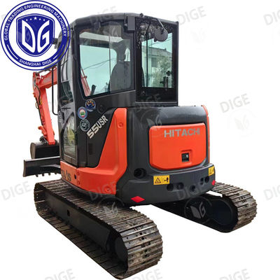 ZX55 5.5 تن استفاده شده Hitachi Excavator کاملاً قادر به کار سبک