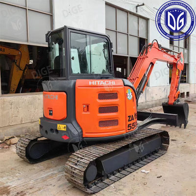 ZX55 5.5 تن استفاده شده Hitachi Excavator کاملاً قادر به کار سبک
