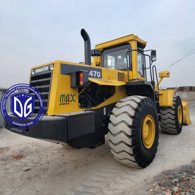 بارگیری پیشانی Komatsu WA470-3 بارگیری استفاده شده تجهیزات ساختمانی برای مهندسی معادن بزرگ