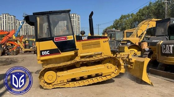 D5C استفاده شده Caterpillar Dozer بلدوزر هیدرولیک با قدرت شگفت انگیز