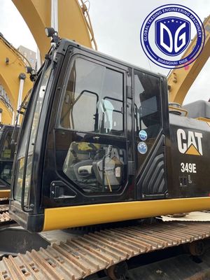 حفاری خندق 349E استفاده شده Caterpillar Excavator 49 تن زمان آزمایش شده زمین دستی Excavator