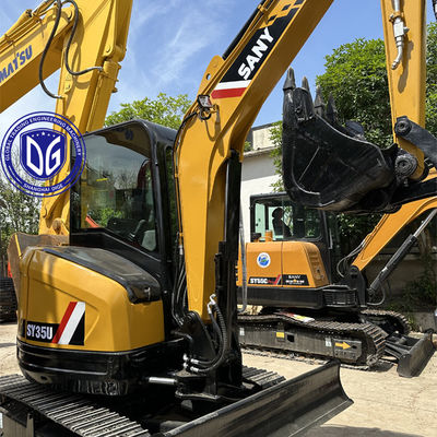 استفاده شده Sany SY35 3.5Ton Excavator کوچک خزنده تقریبا جدید با طراحی جمع و جور