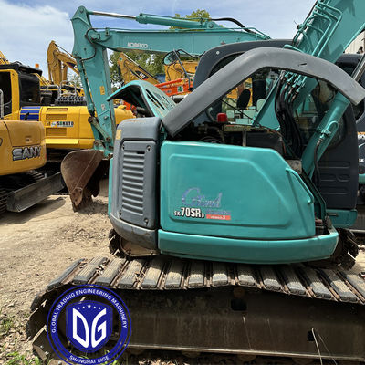 بیل مکانیکی کوچک 7 تنی Kobelco SK70 استفاده شده، عمق حفاری 4160 میلی‌متر، وضعیت خوب