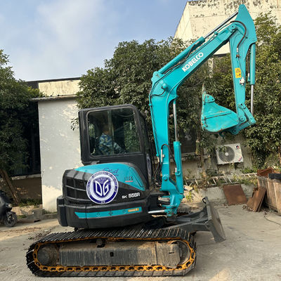 حفاری هیدرولیک کوبلکو کوچک 5.23m * 1.96m * 2.60m برای سایت های کوچک ساختمانی کار آسان