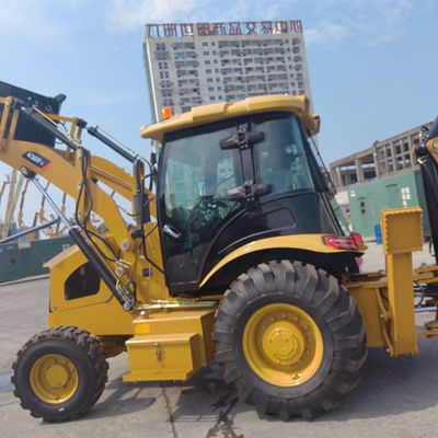 حفاری های استفاده شده Caterpillar Backhoe Loader با راهنمایی فنی از راه دور